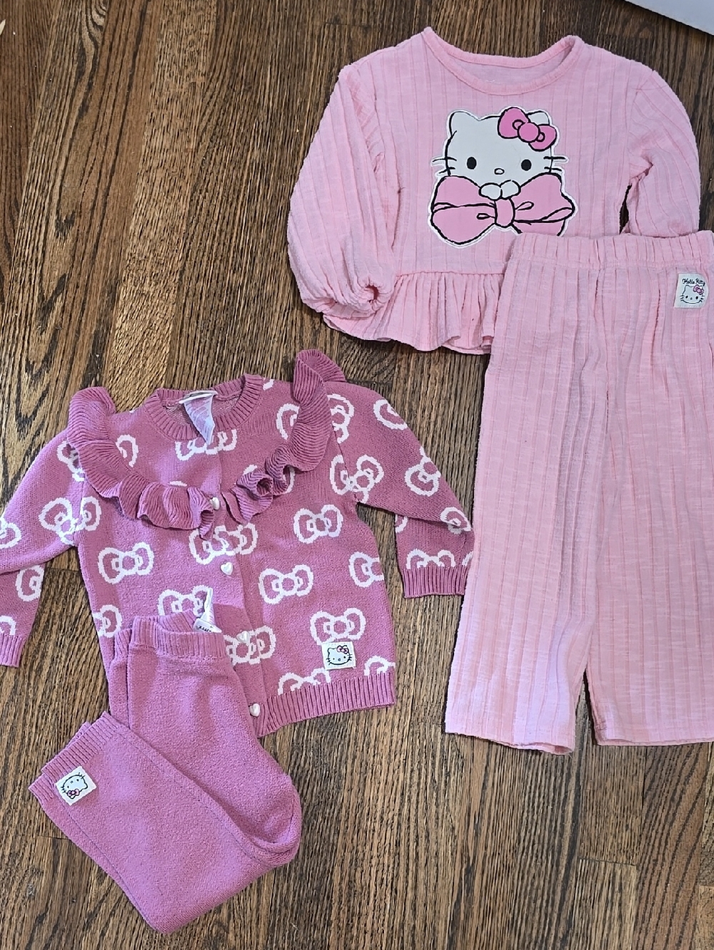 2 Pink 3t Hello Kitty Knit Pant Sets